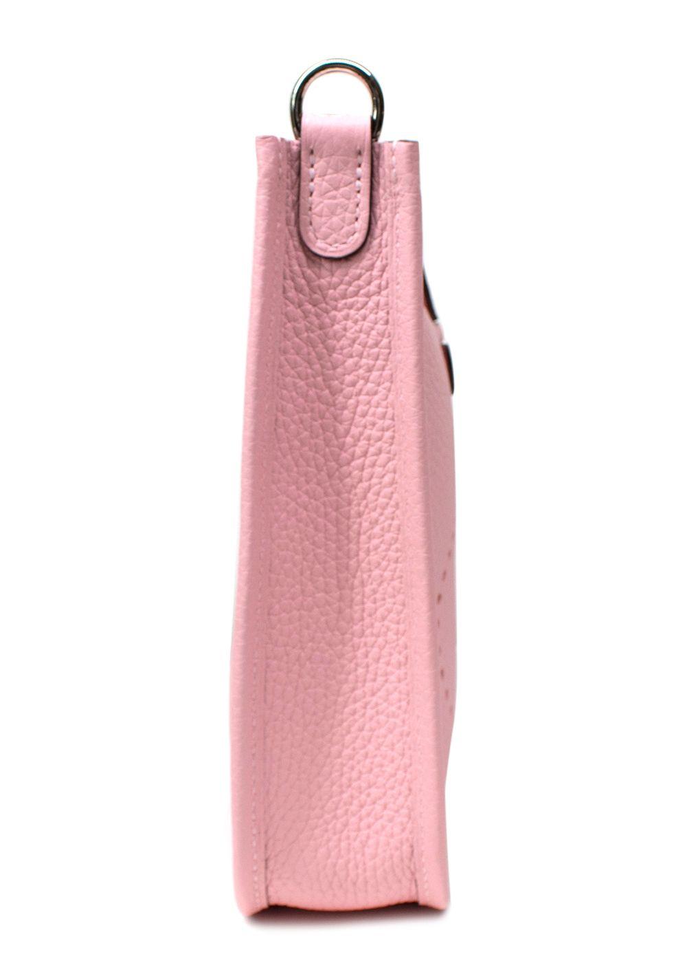 Hermes Mini Evelyn Rose Sakura with Palladium Hardware