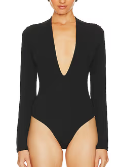 Agolde Zena Ribbed-Jersey Bodysuit