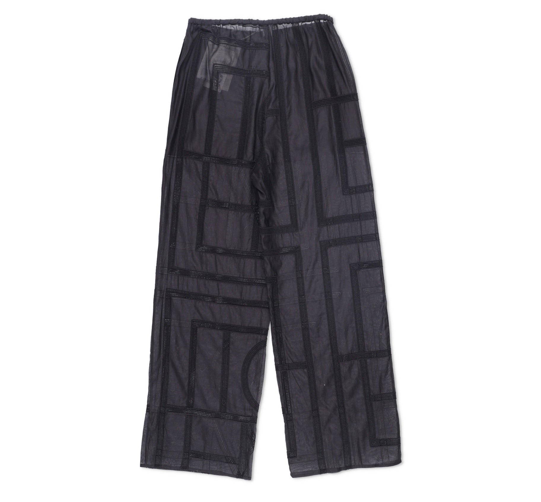 Toteme Black Monogram Crochet PJ Bottoms