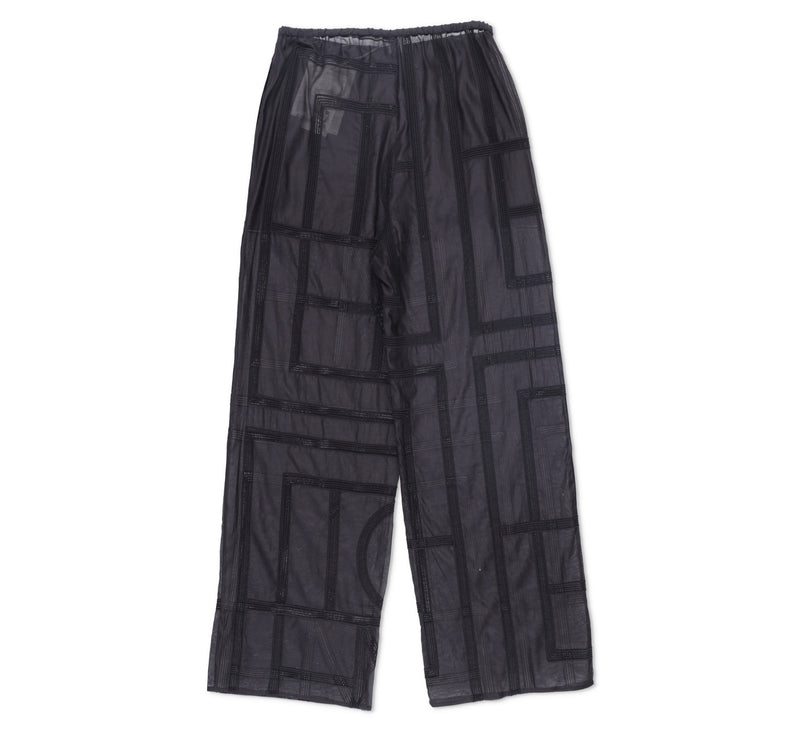 Toteme Black Monogram Crochet PJ Bottoms