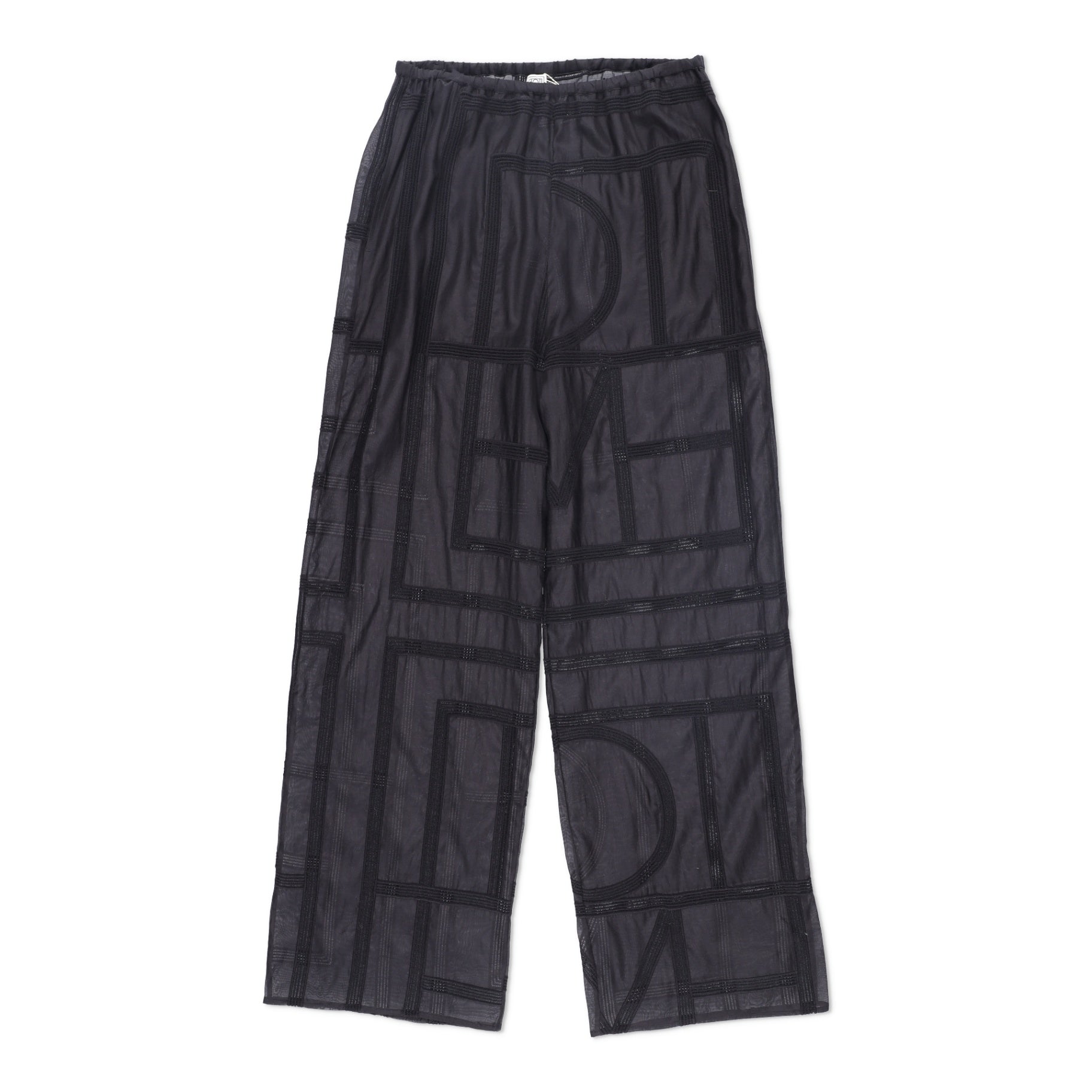 Toteme Black Monogram Crochet PJ Bottoms