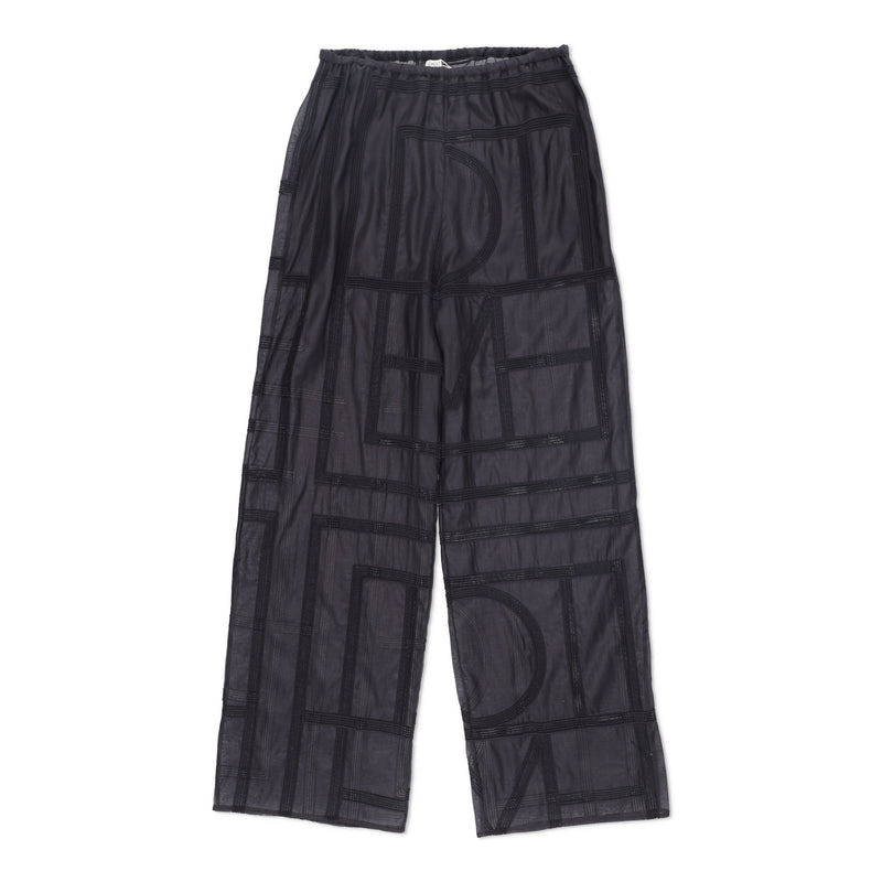 Toteme Black Monogram Crochet PJ Bottoms