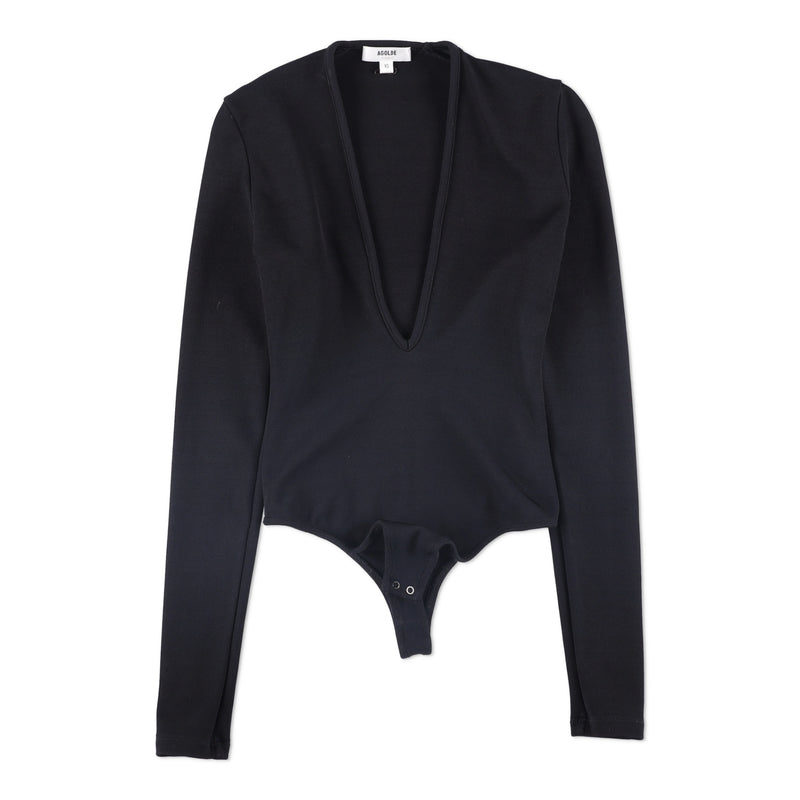 Agolde Zena Ribbed-Jersey Bodysuit