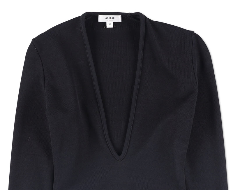 Agolde Zena Ribbed-Jersey Bodysuit