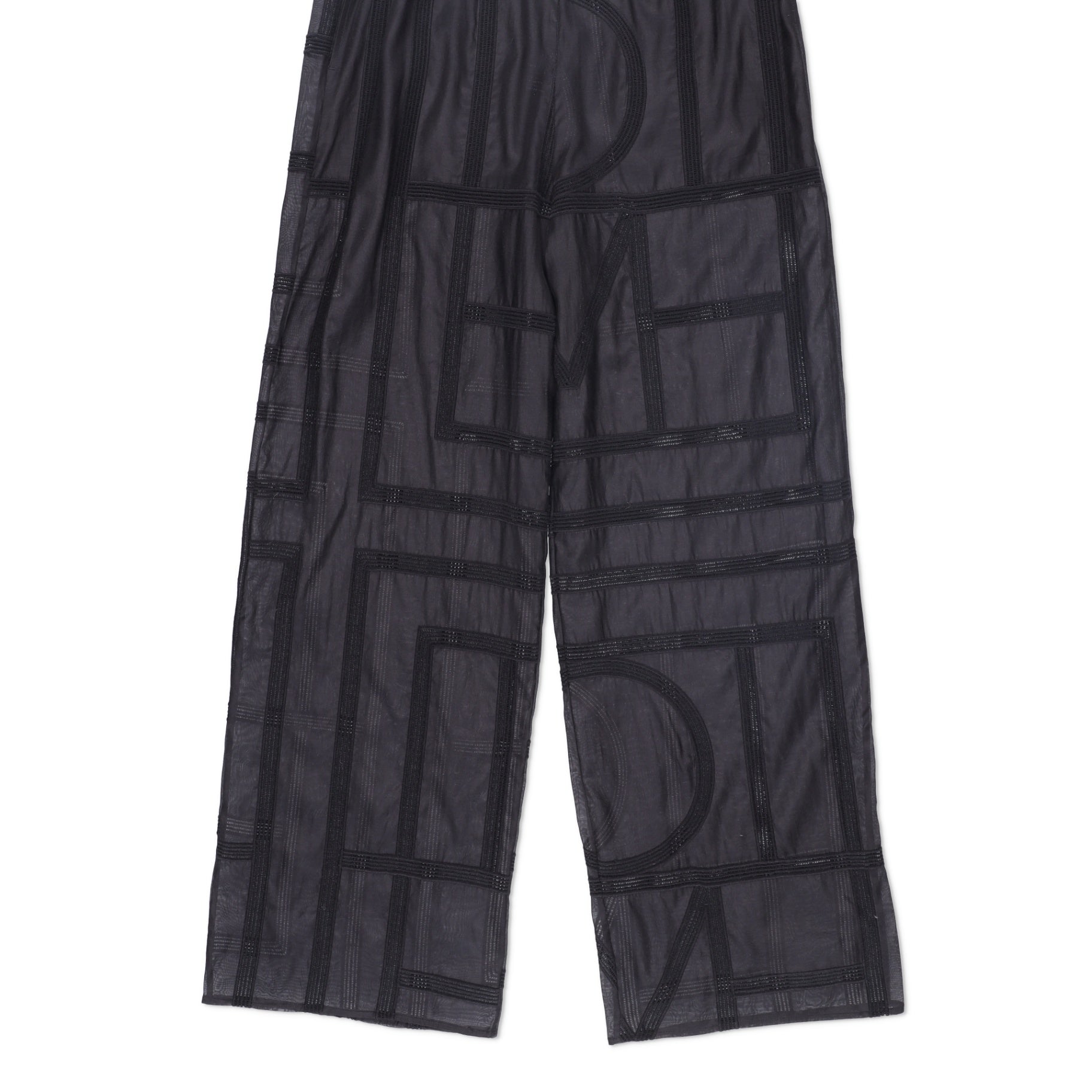 Toteme Black Monogram Crochet PJ Bottoms