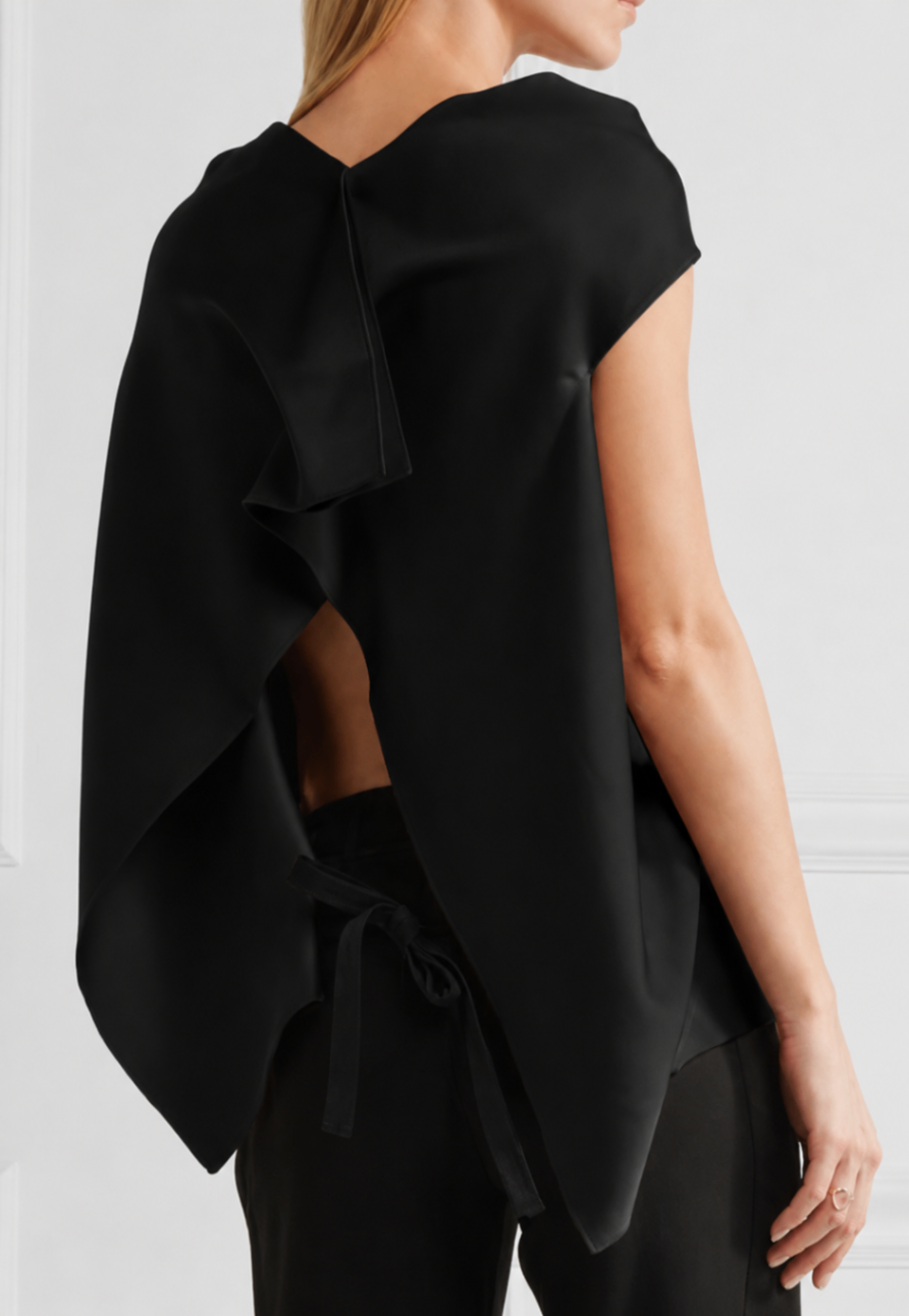 Roland Mouret Eugene Open-Back Draped Top