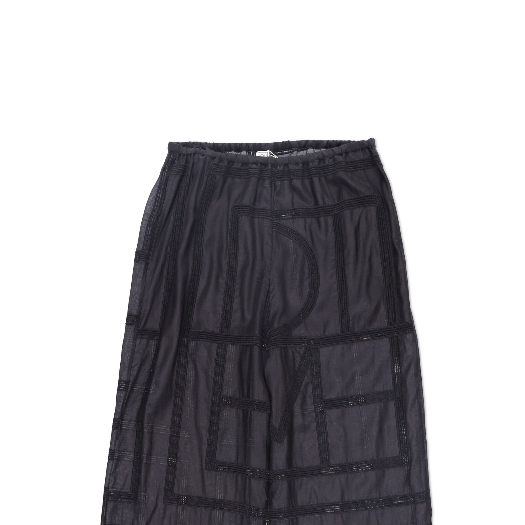 Toteme Black Monogram Crochet PJ Bottoms