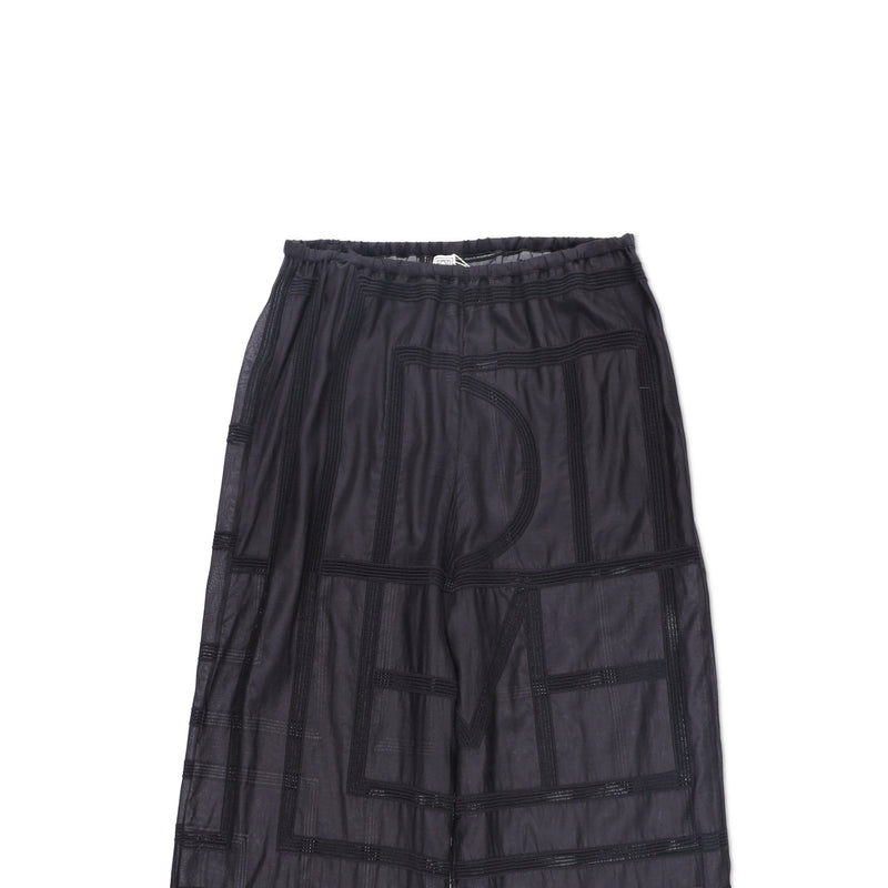 Toteme Black Monogram Crochet PJ Bottoms