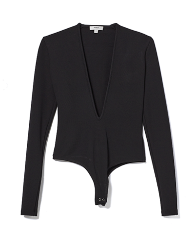 Agolde Zena Ribbed-Jersey Bodysuit