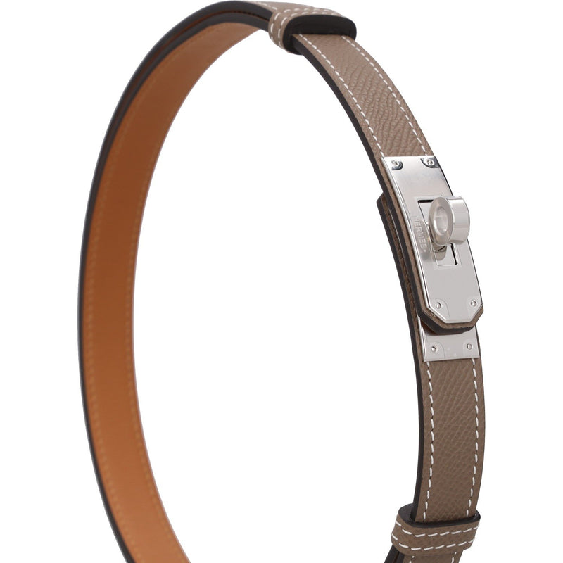 Hermès Leather belt in Epsom calfskin with Kelly buckle 18