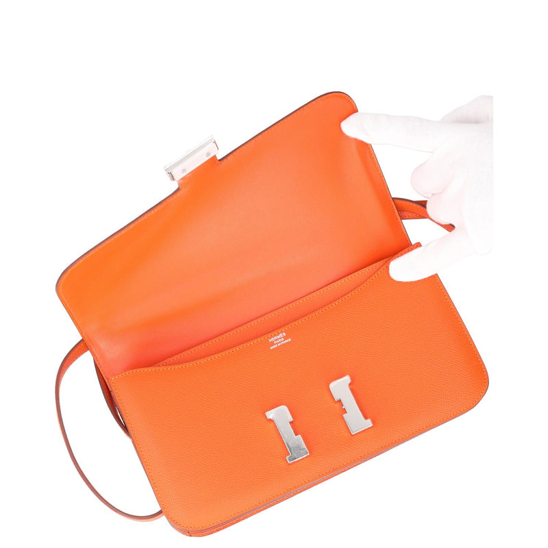 Hermès Constance Elan Bag with Palladium Hardware 25