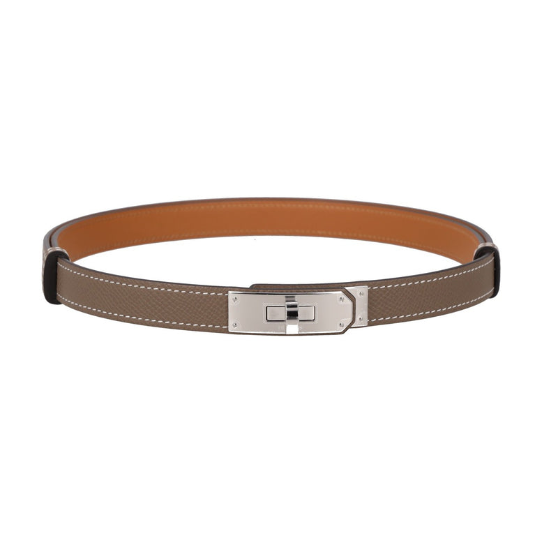 Hermès Leather belt in Epsom calfskin with Kelly buckle 18