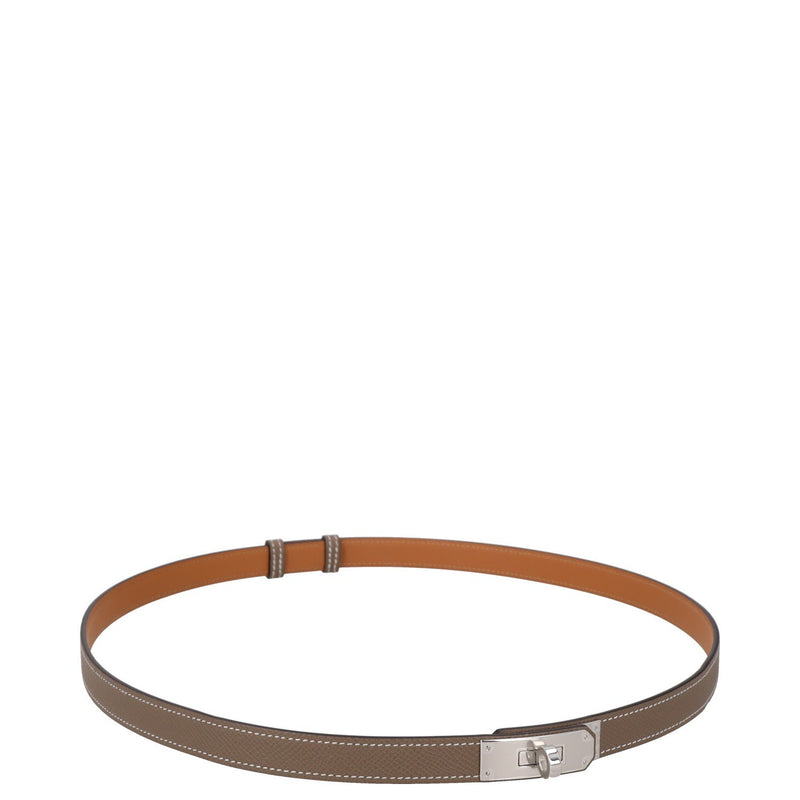 Hermès Leather belt in Epsom calfskin with Kelly buckle 18