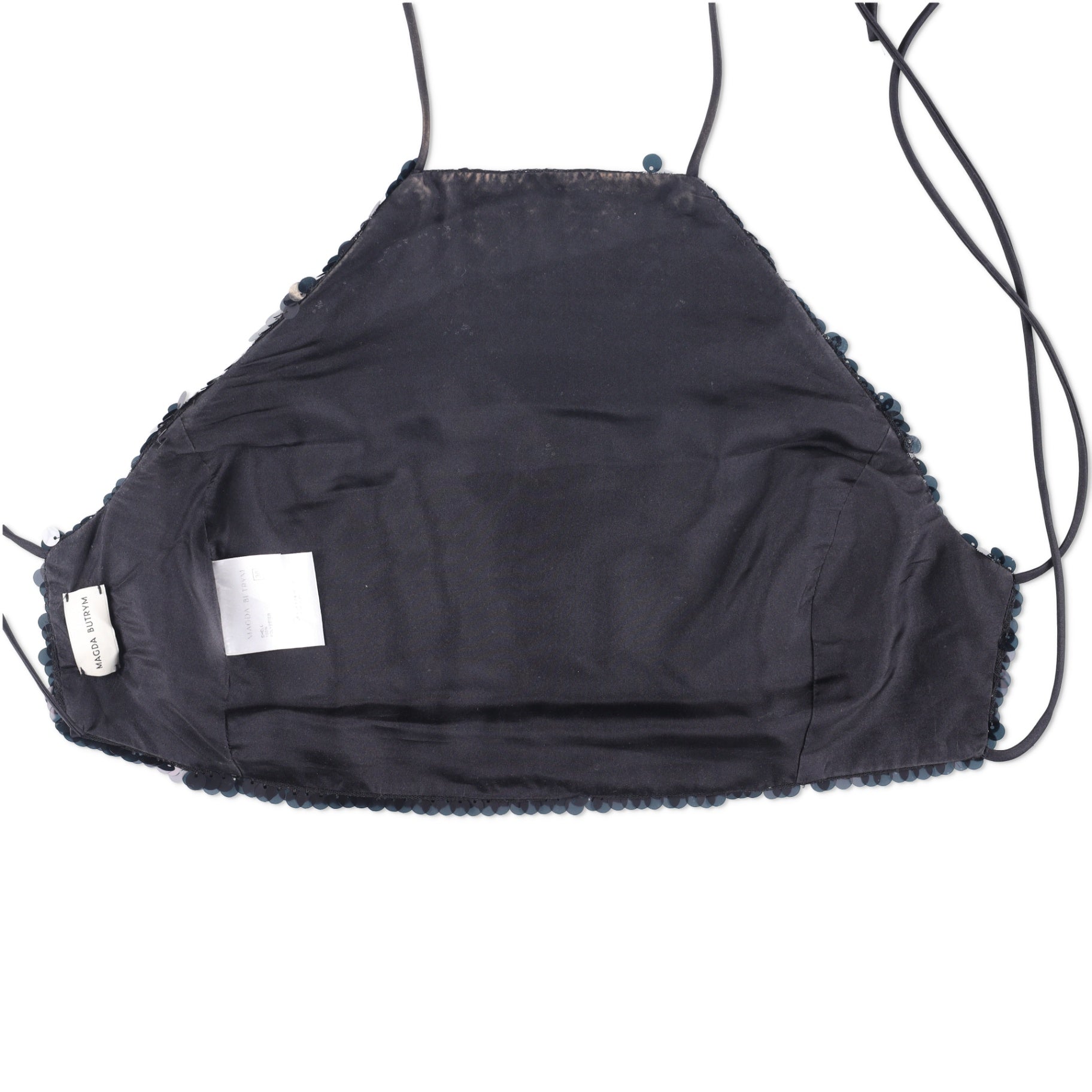 Magda Butrym Sequined Halterneck Crop Top