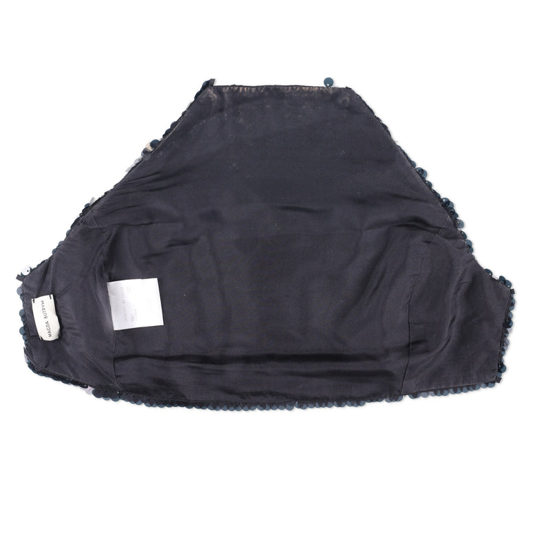 Magda Butrym Sequined Halterneck Crop Top