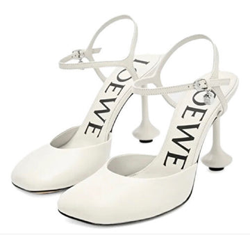 Loewe Toy Leather Heeled Shoes 38 White