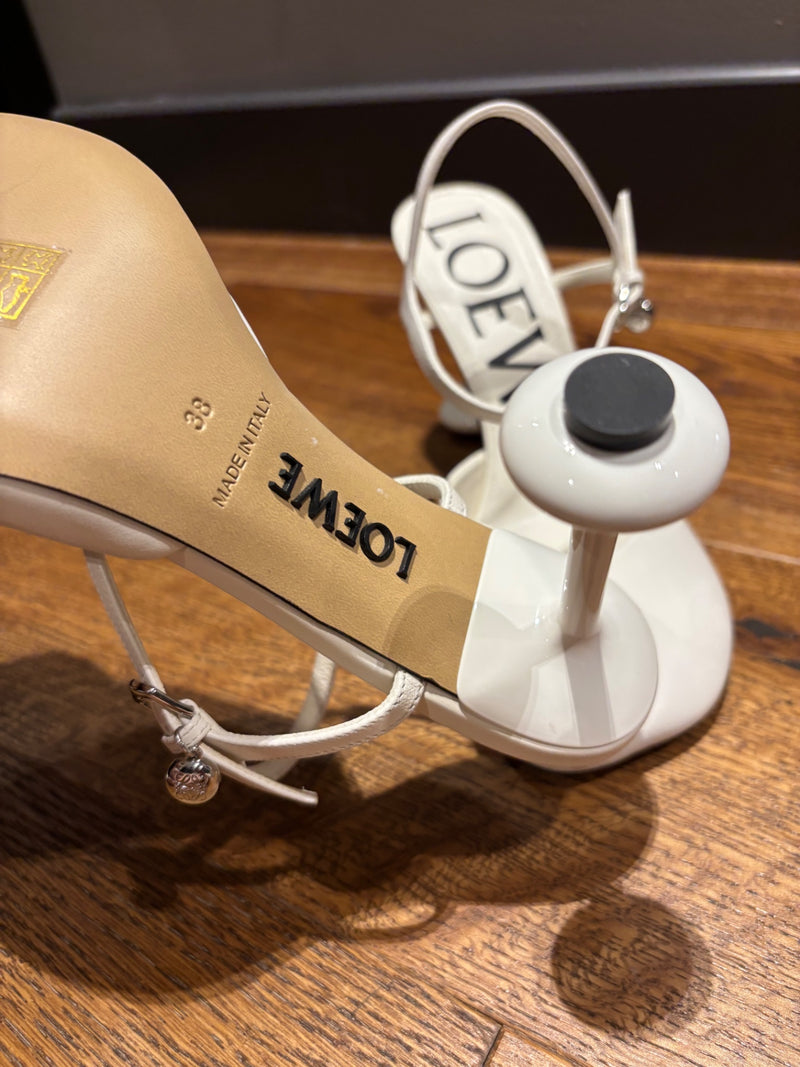 Loewe Toy Leather Heeled Shoes 38 White