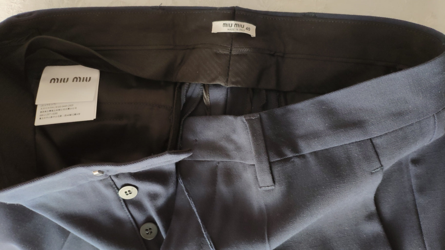 Miu Miu Trousers 40 Blue