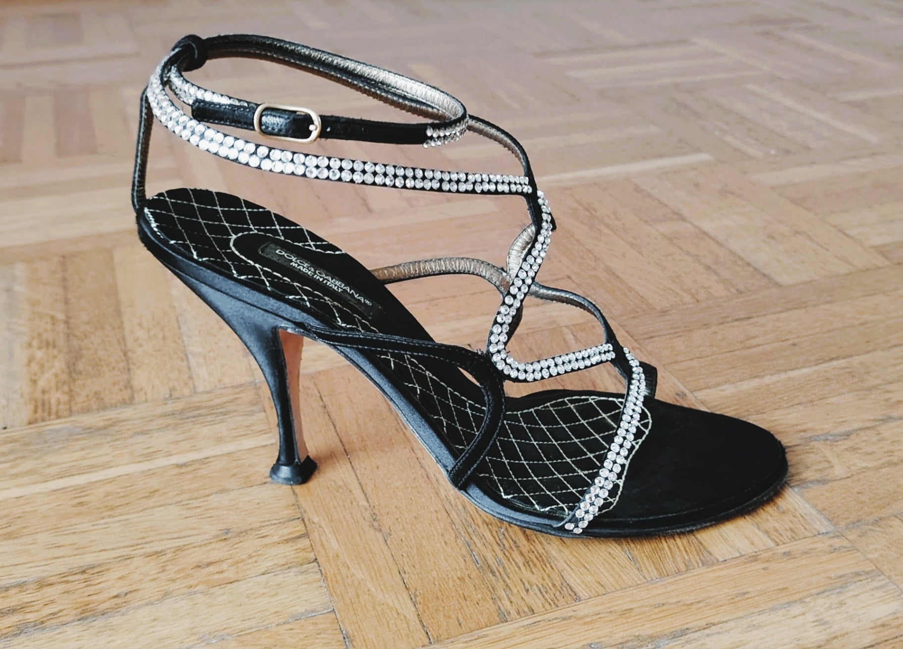 Dolce & Gabbana Jewelled Satin Sandals