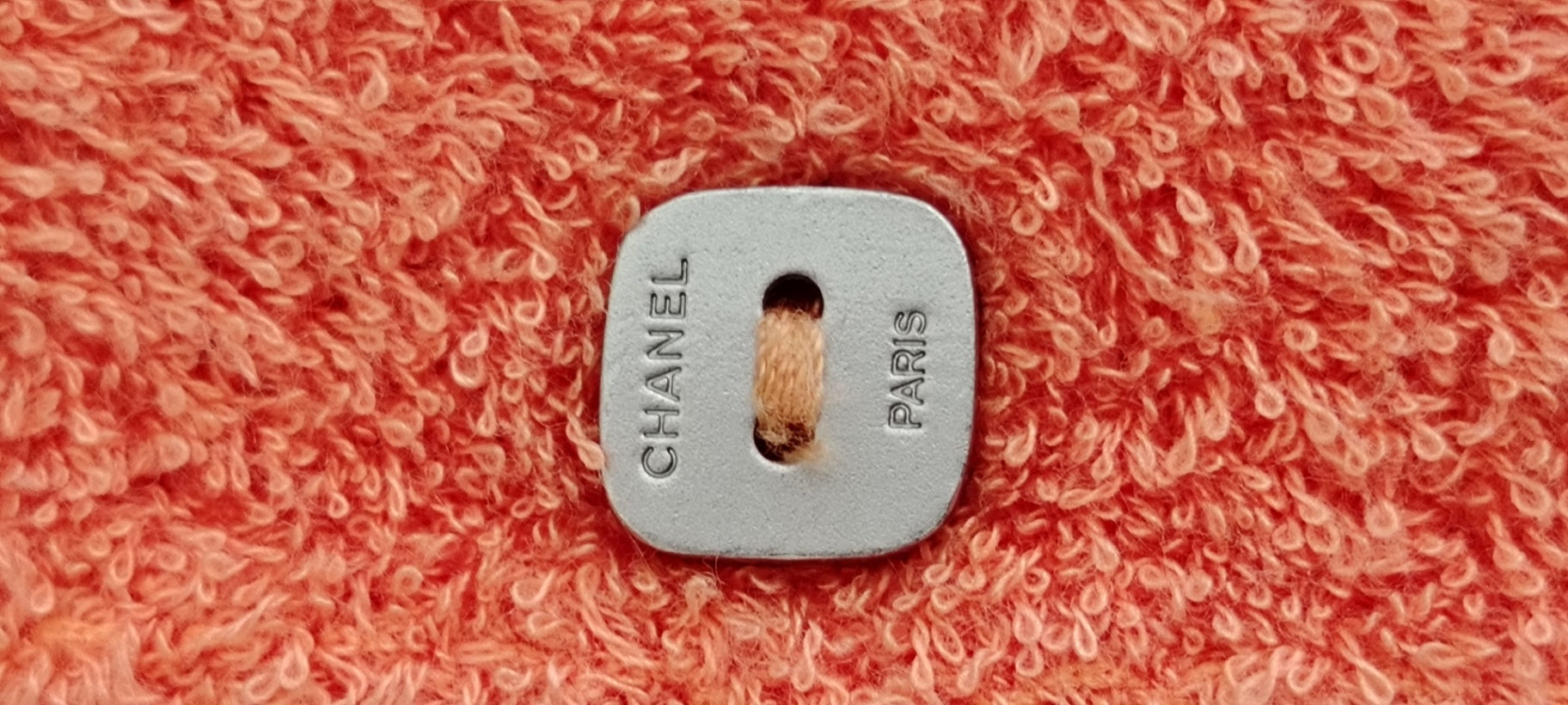 CHANEL ORANGE TEXTURED KNIT JACKET