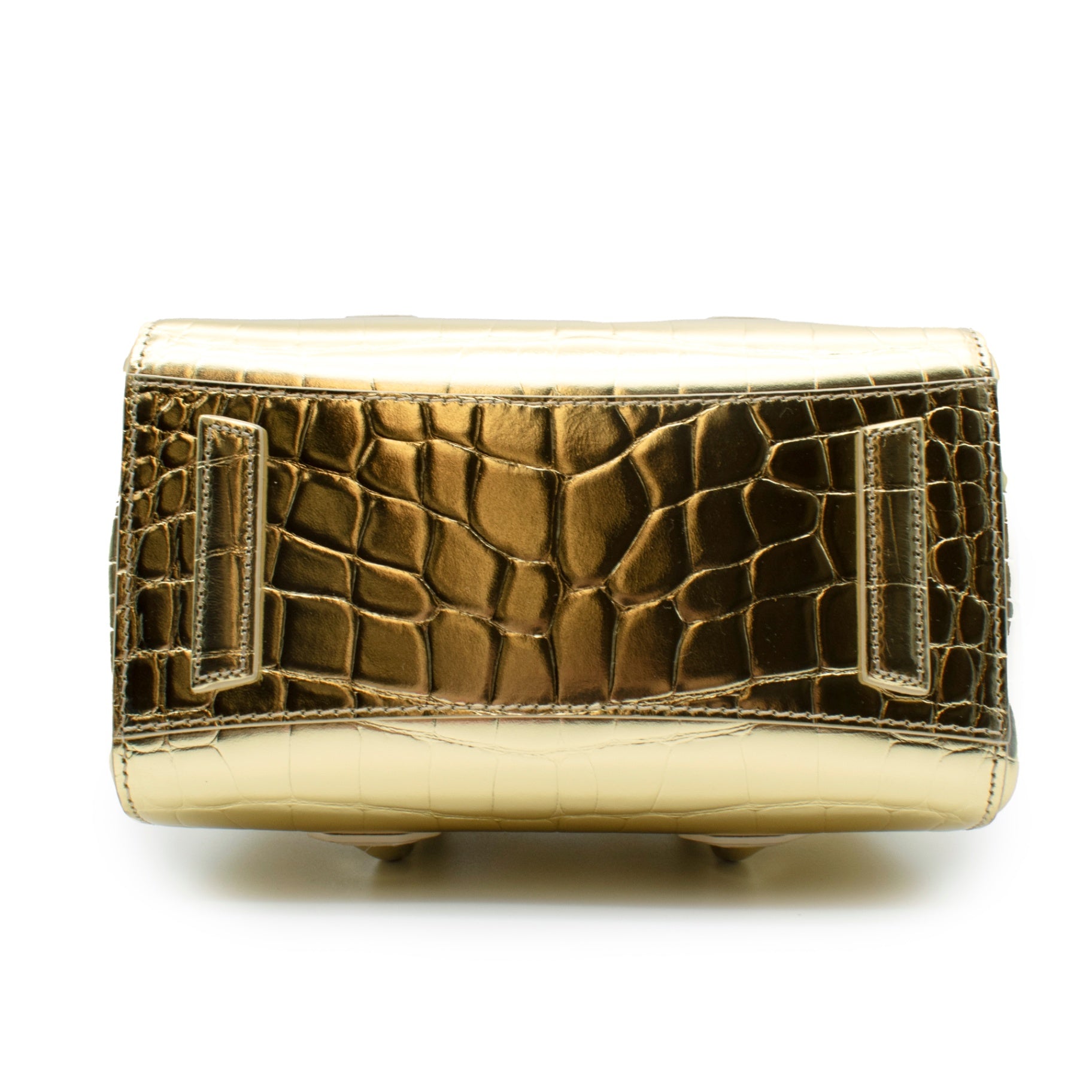 Givenchy Antigona Lock Crocodile-embossed Leather Bag