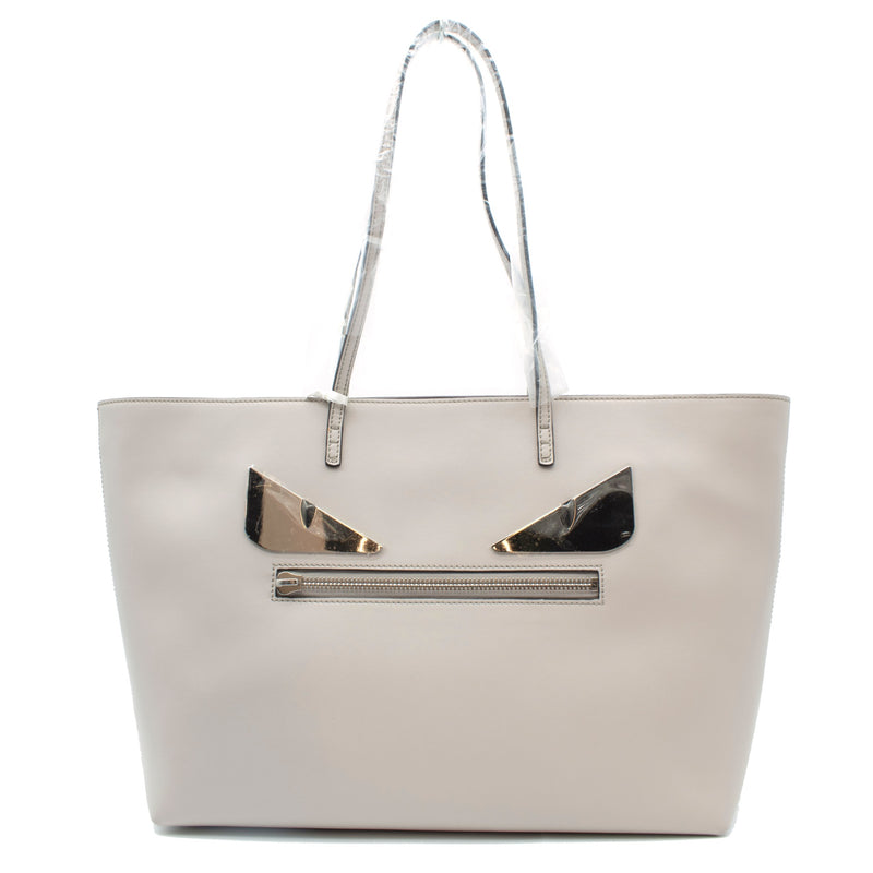 Fendi Vitello Liberty Lucido Metal Monster Eyes Medium Roll Tote