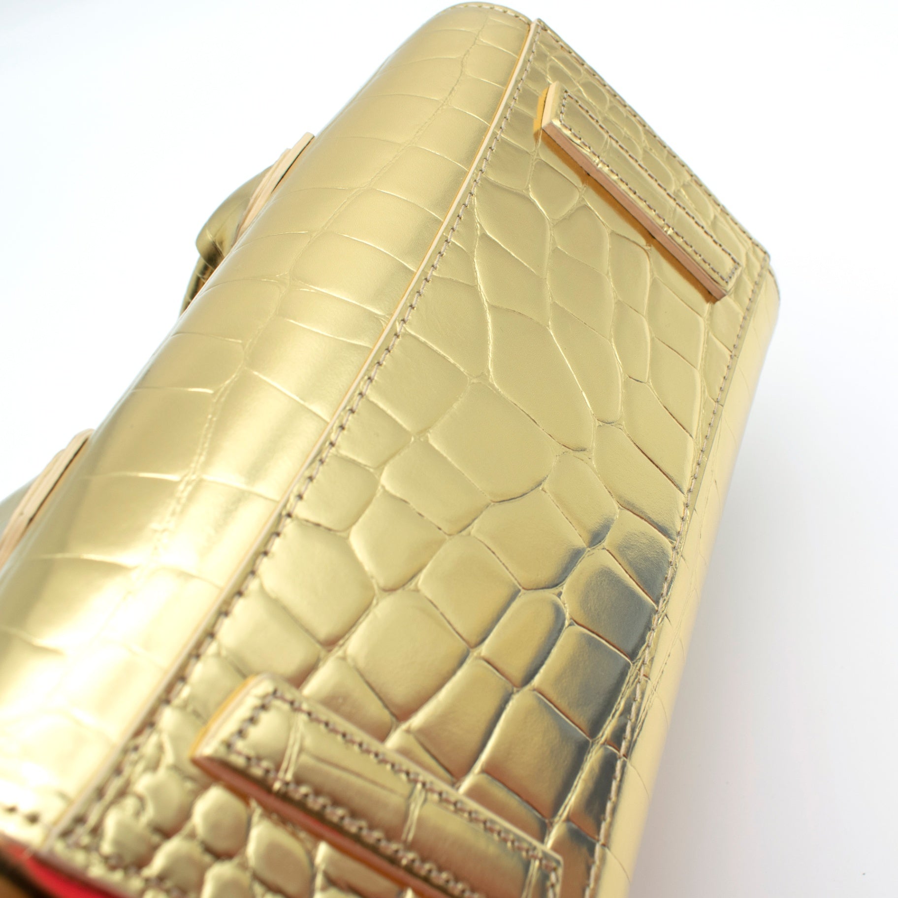 Givenchy Antigona Lock Crocodile-embossed Leather Bag