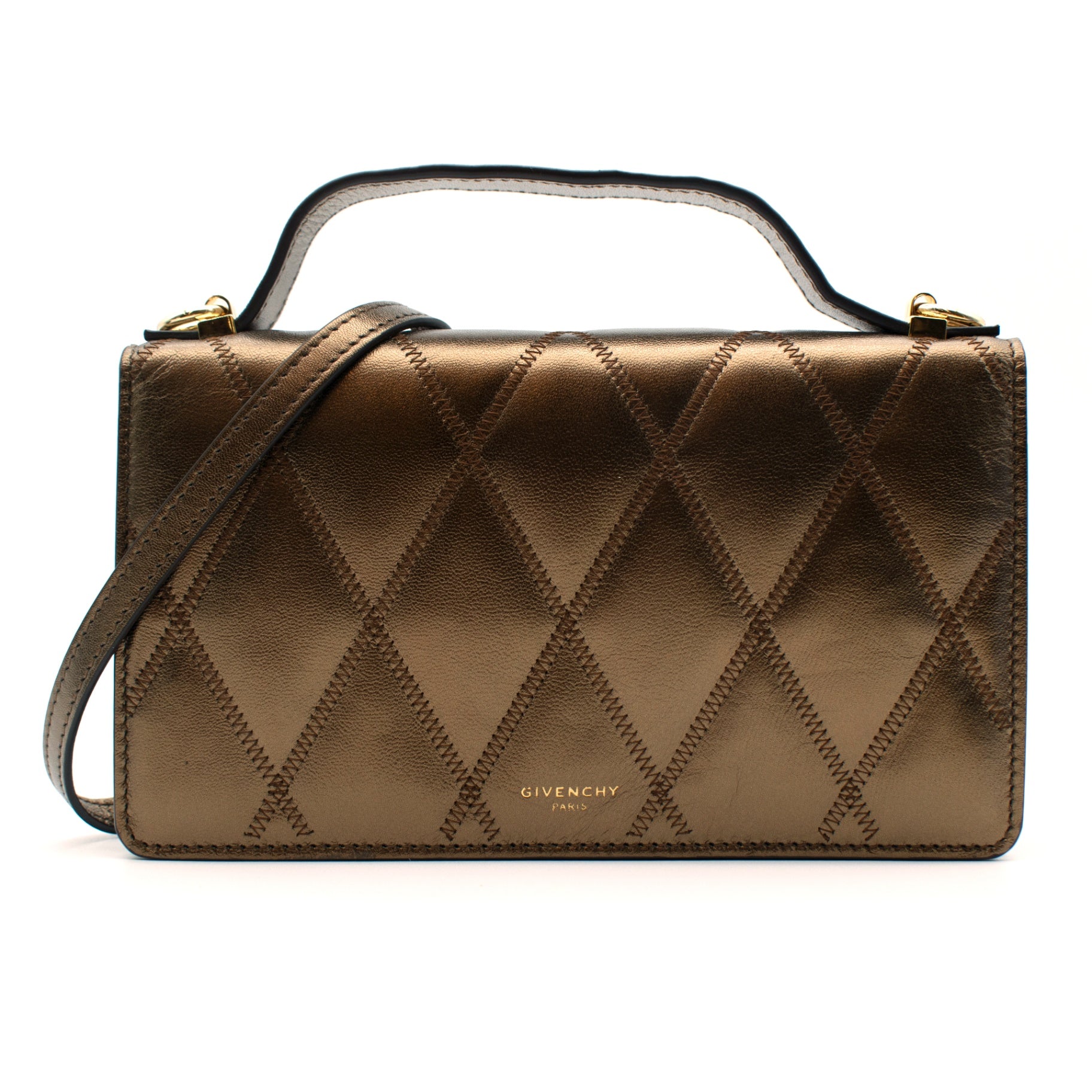 Givenchy Metallic Bronze Mini Crossbody Bag