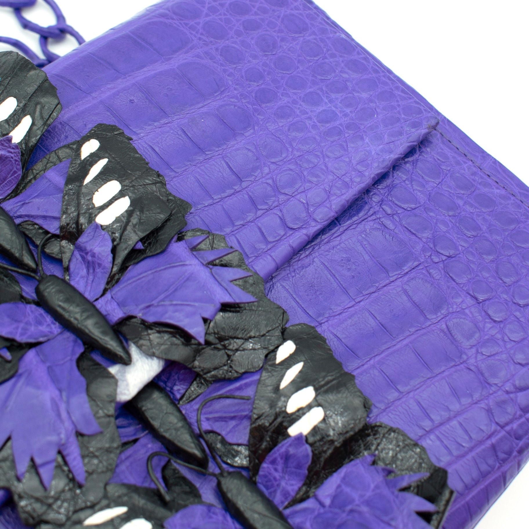 Nancy Gonzalez Butterfly Crocodile Flap Bag
