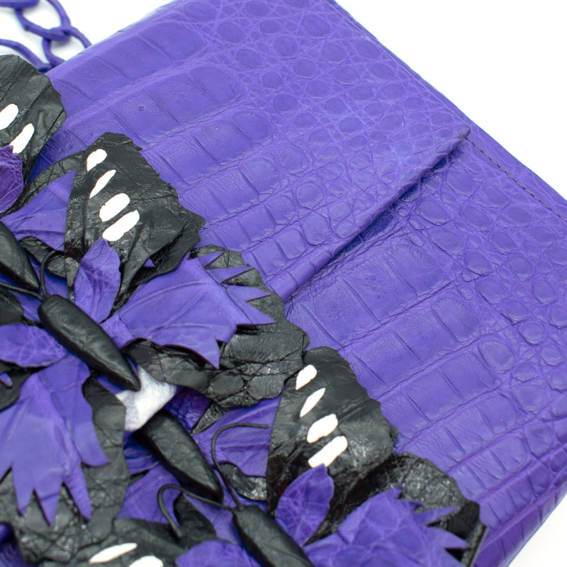 Nancy Gonzalez Butterfly Crocodile Flap Bag