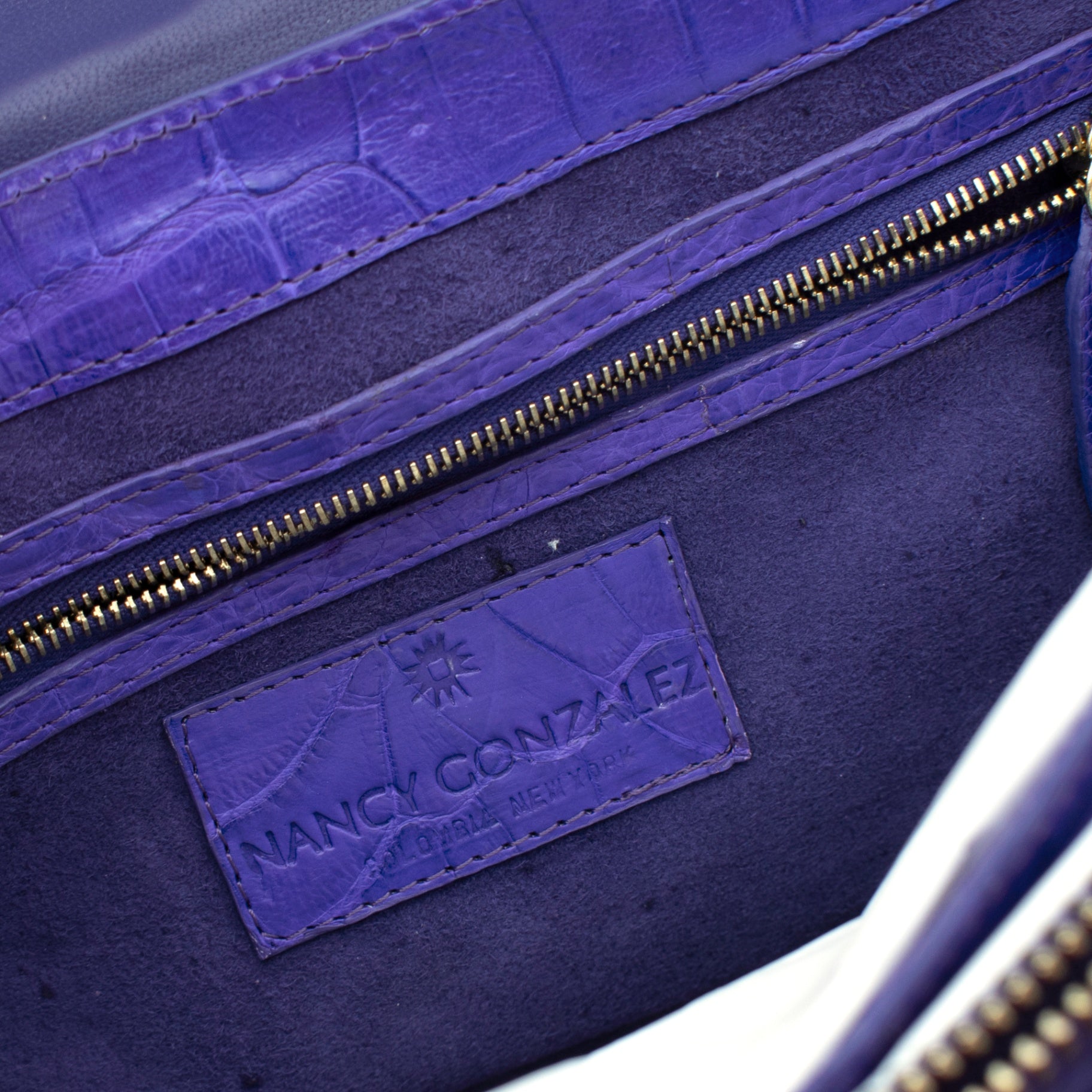 Nancy Gonzalez Butterfly Crocodile Flap Bag