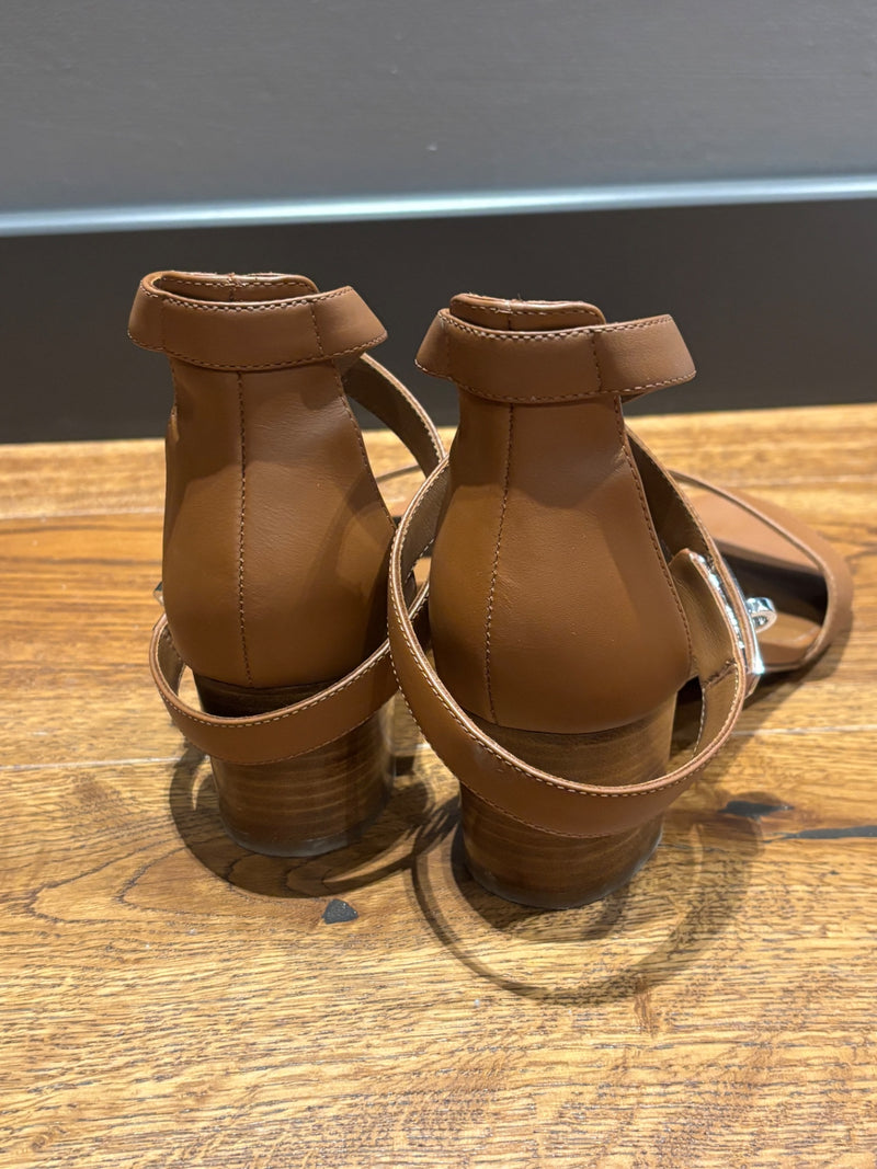 Hermes Sandals Nuba 50 Size 38 Brown
