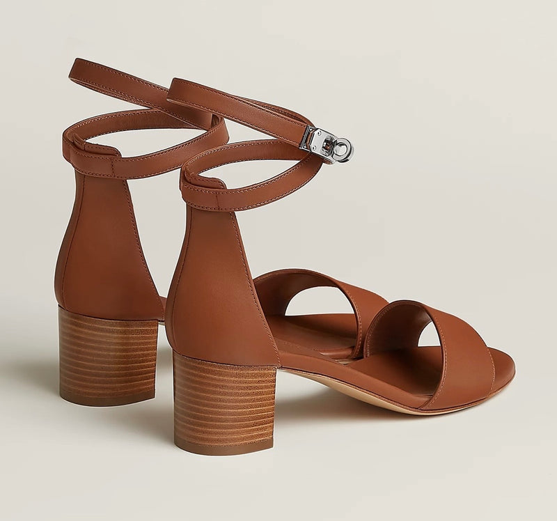 Hermes Sandals Nuba 50 Size 38 Brown