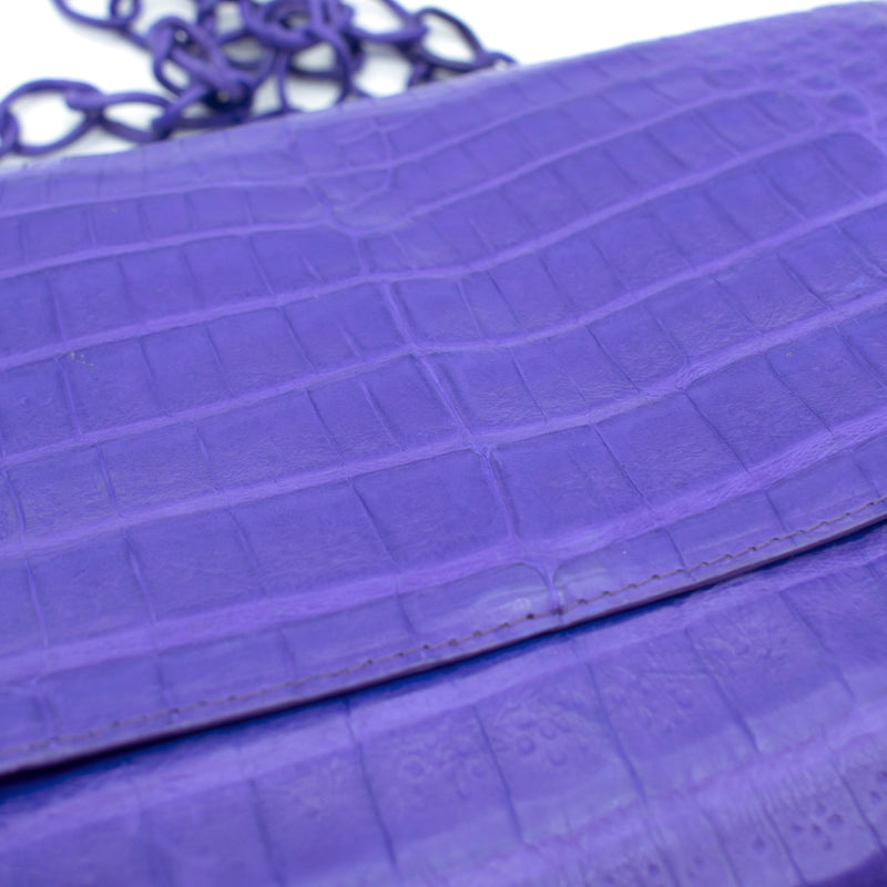 Nancy Gonzalez Butterfly Crocodile Flap Bag