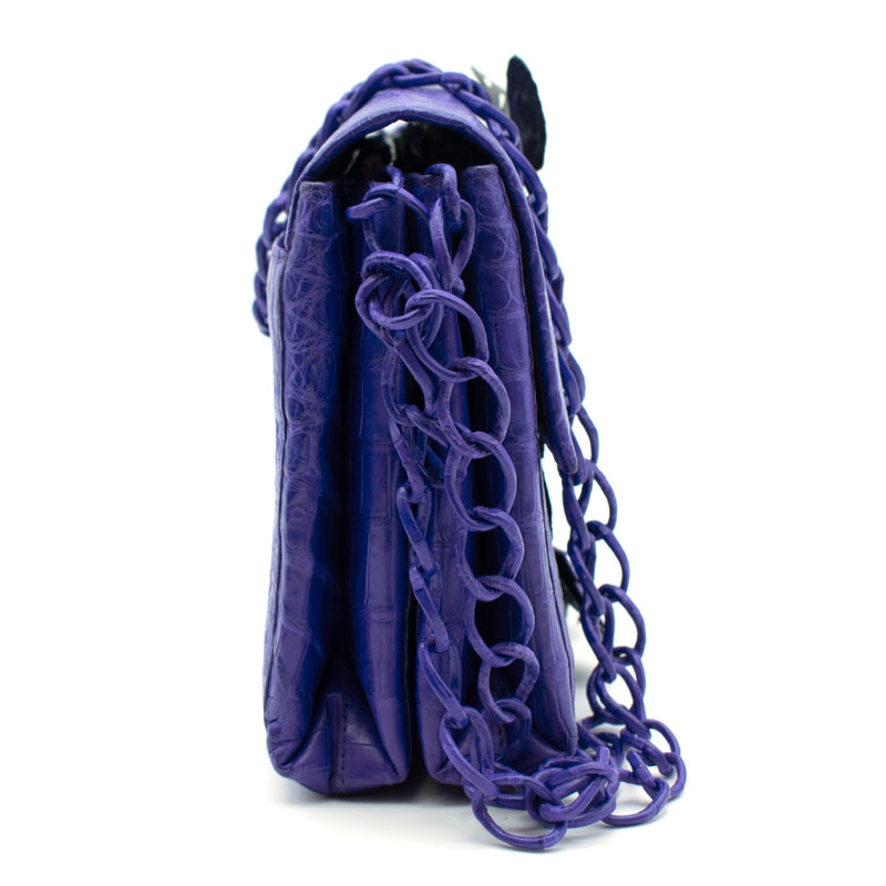 Nancy Gonzalez Butterfly Crocodile Flap Bag