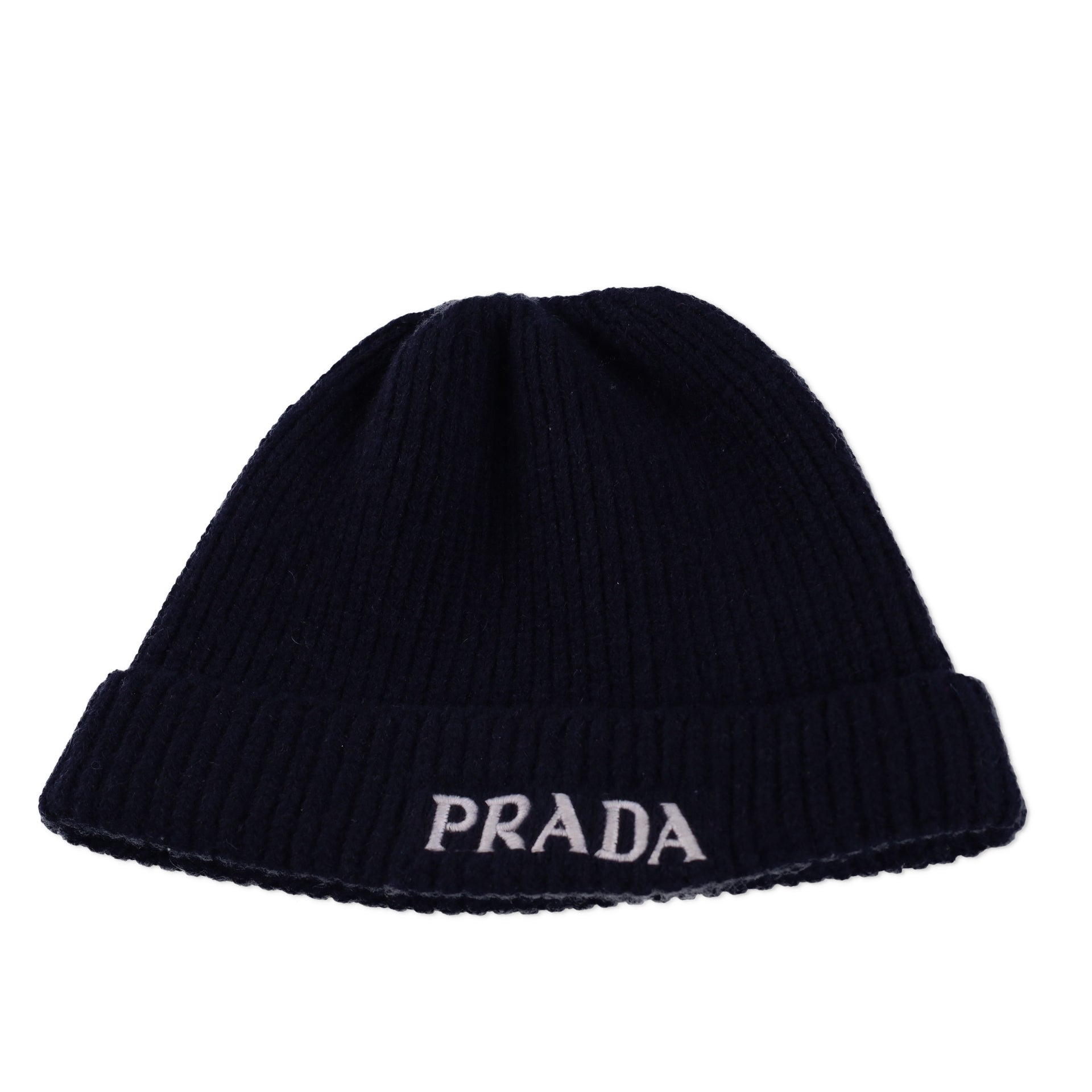 Prada Logo-Embroidered Beanie