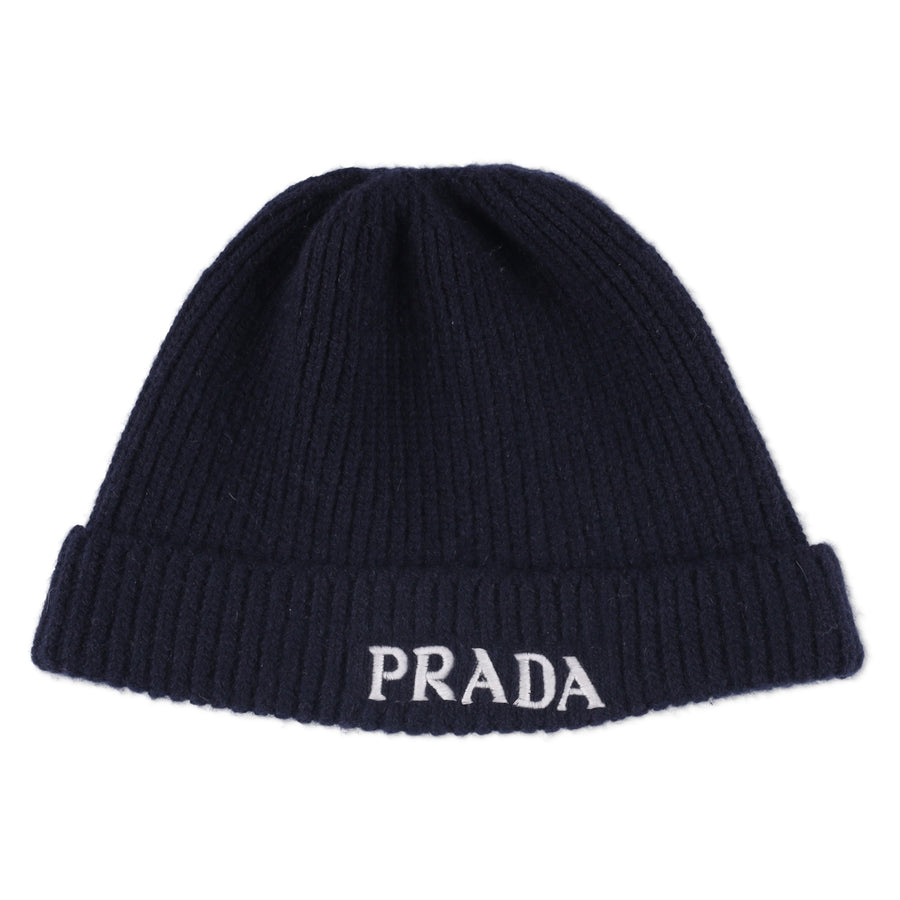 Prada Logo-Embroidered Beanie
