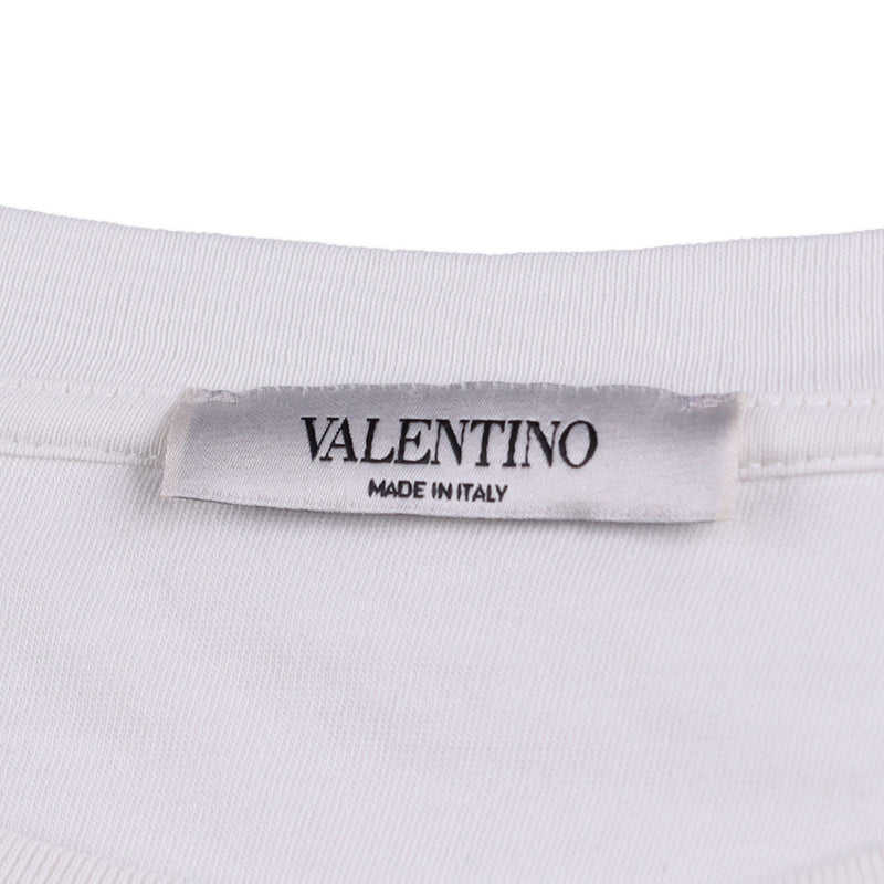 Valentino White Logo Print Cotton T-Shirt