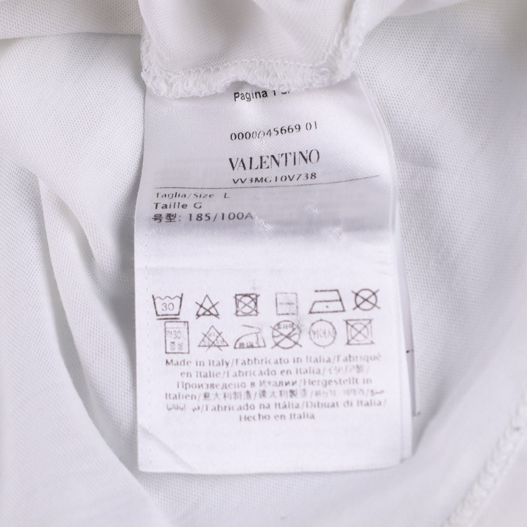 Valentino T-Shirt L White