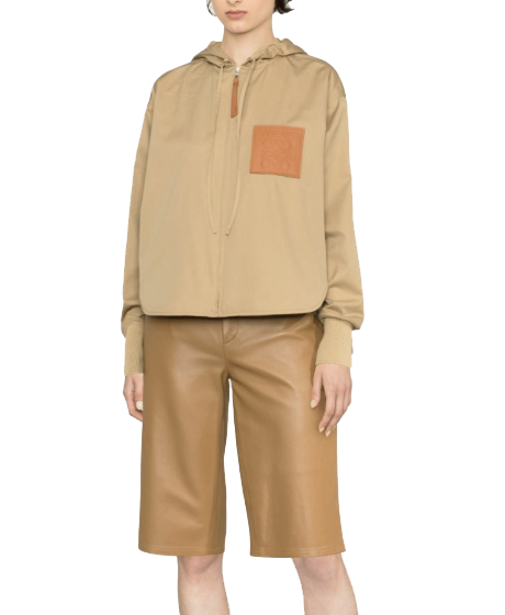 Loewe Anagram-Patch Cotton-Blend Hooded Jacket