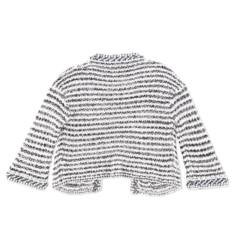  Chanel 18P 2018 Black & White Tweed Cardigan Jacket