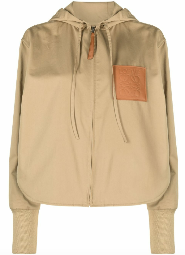 Loewe Anagram-Patch Cotton-Blend Hooded Jacket