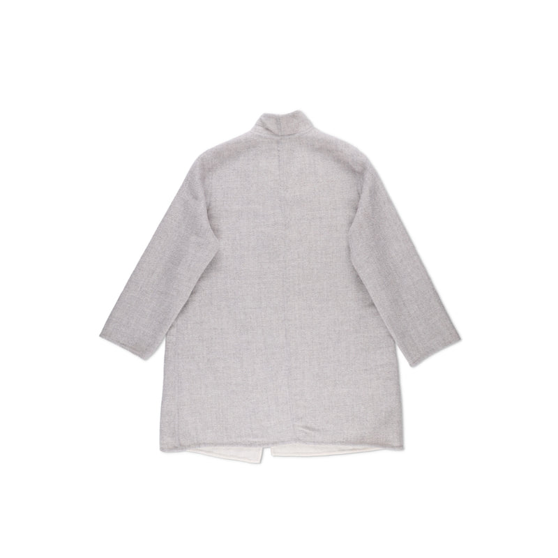 Eileen Fisher High Collar Cozy Bouclé Wool Knit Coat