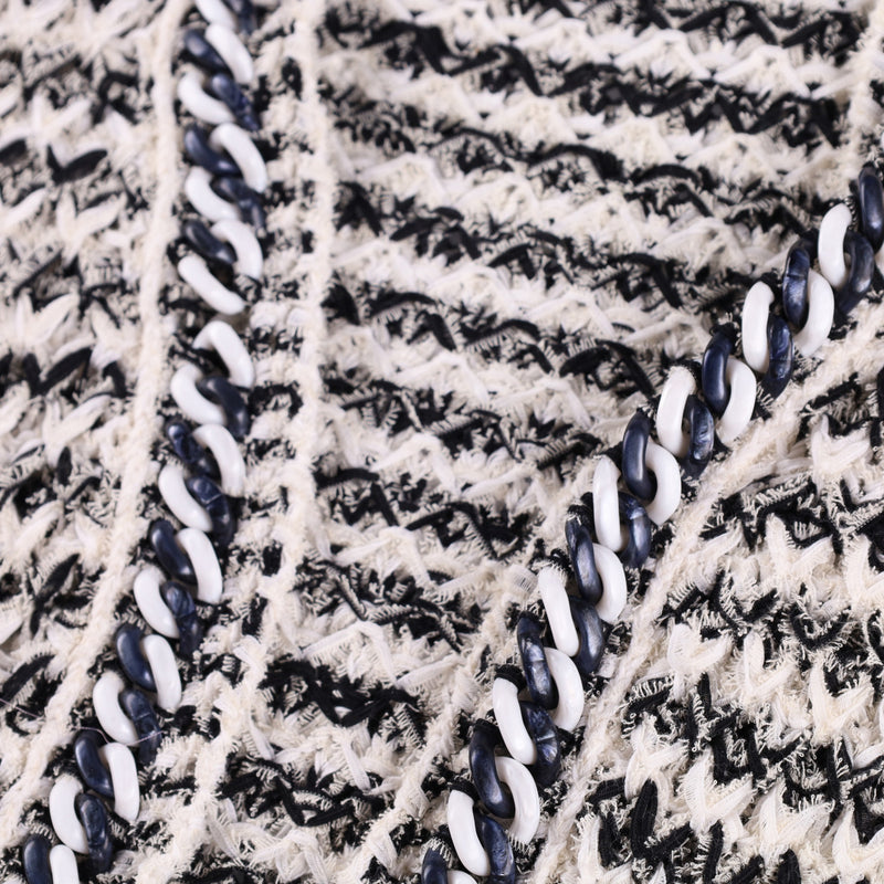 Chanel 18P 2018 Black & White Tweed Cardigan Jacket