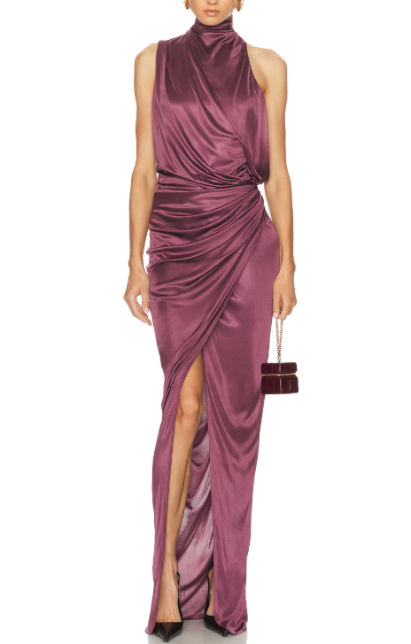 Balmain Interlock Halterneck Long Dress