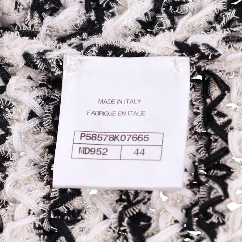  Chanel 18P 2018 Black & White Tweed Cardigan Jacket