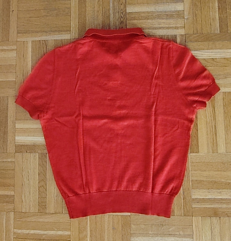 Gianni Versace Red Cashmere & Silk Polo Shirt