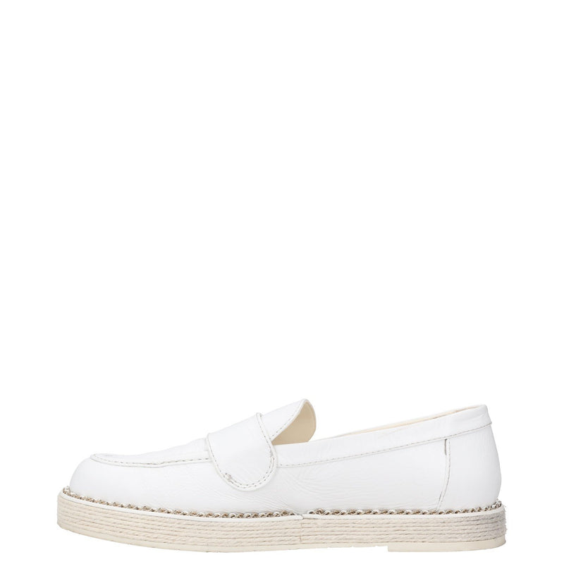 Chanel Interlocking CC Logo Leather Loafers