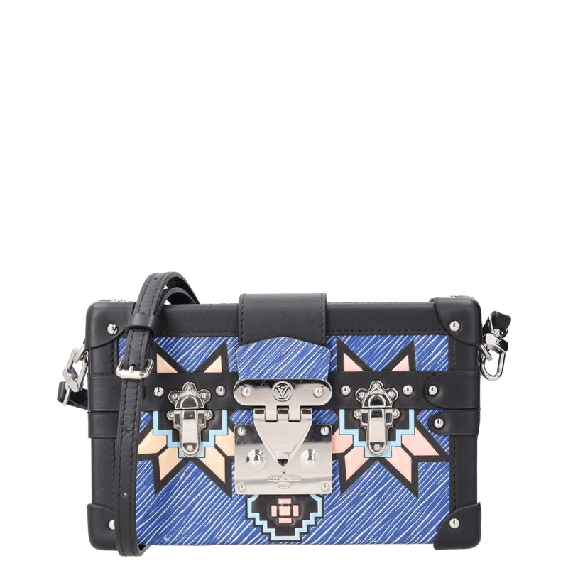 Louis Vuitton Blue Epi Leather Azteque Petite Malle Bag