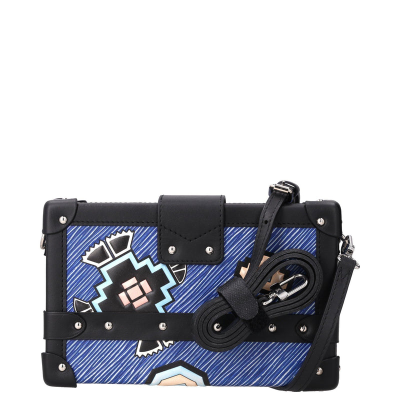 Louis Vuitton Blue Epi Leather Azteque Petite Malle Bag